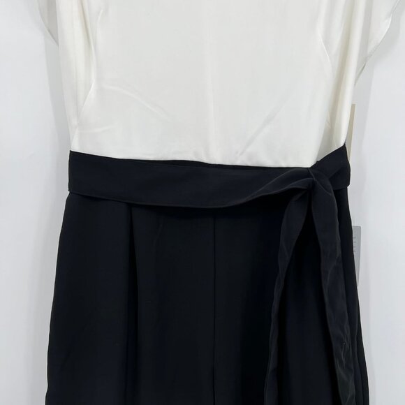 Eliza J White and Black Belted Jumpsuit | Size 14 - Picture 5 of 9